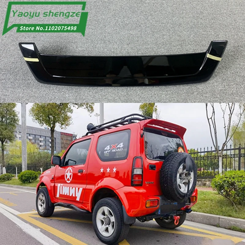 

For SUZUKI Jimny Spoiler 2007-2013 Jimny spoiler High Quality ABS Material Car Rear Wing Primer Color Rear Spoiler