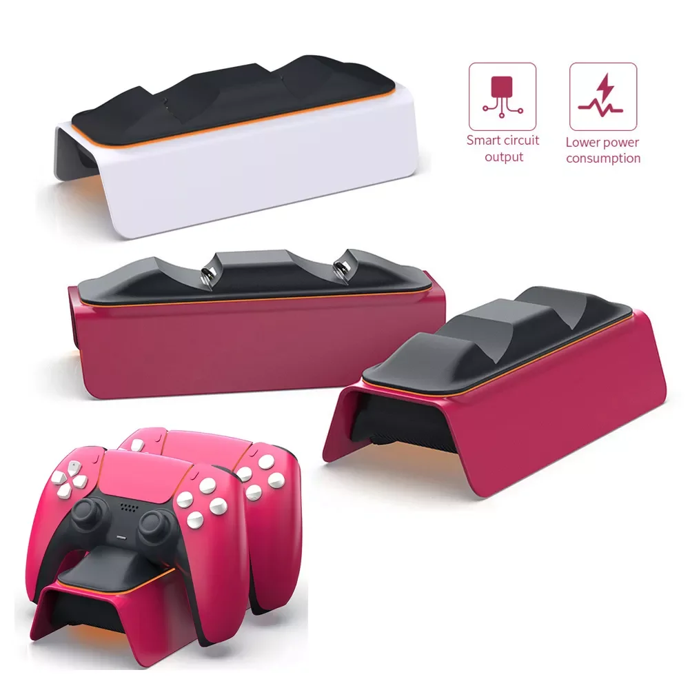 

NEW2023 Controller Charging Cradle for PS5 Wireless Gamepad Joystick Charger For PS5 Dual Charging Station with Light Indicator