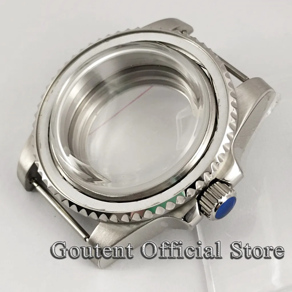 

Goutent 40mm Silver Watch Case Sapphire/Coated Glass Fit NH35 NH36 Miyota 8215 821A,DG2813/3804 ETA 2836,2824 PT5000 Movement