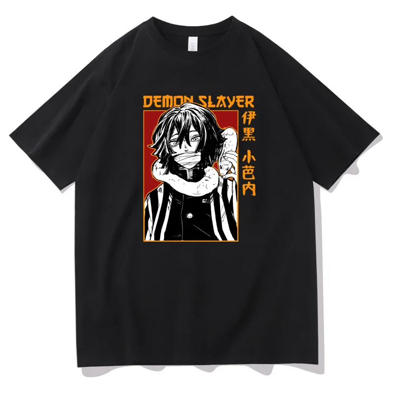 

Футболка с принтом игуро обанай, рассекающий демонов, топ в аниме стиле, летняя свободная футболка