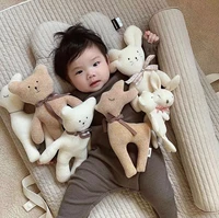 ins nordic style cartoon plush toy cute soft stuffed animal baby comfort doll calf bear deer mouse doll childrens holiday gift