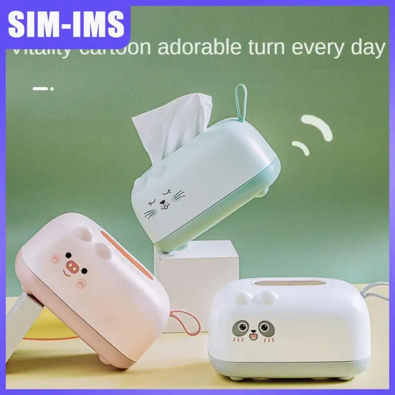 

Storage Organizer Tissue Holder Portable Great Capacity Tissue Box 19x12x10cm Cat Shape Napkin Holder Living Room Decoration