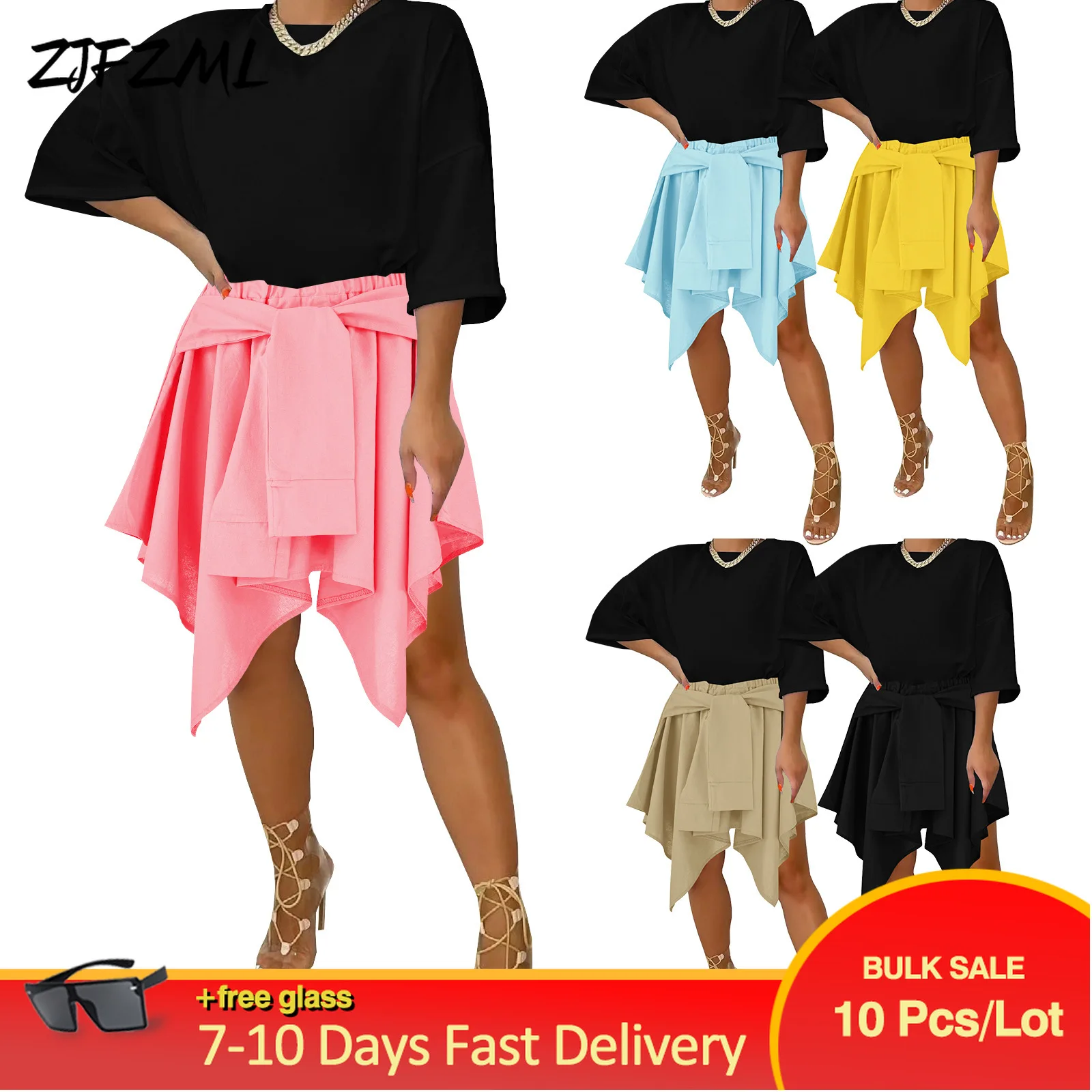 

Крупные партии оптом, искусственные рукава для девушек, Эластичные Обтягивающие талии, плиссированные Асимметричные подола, цветочные диз...