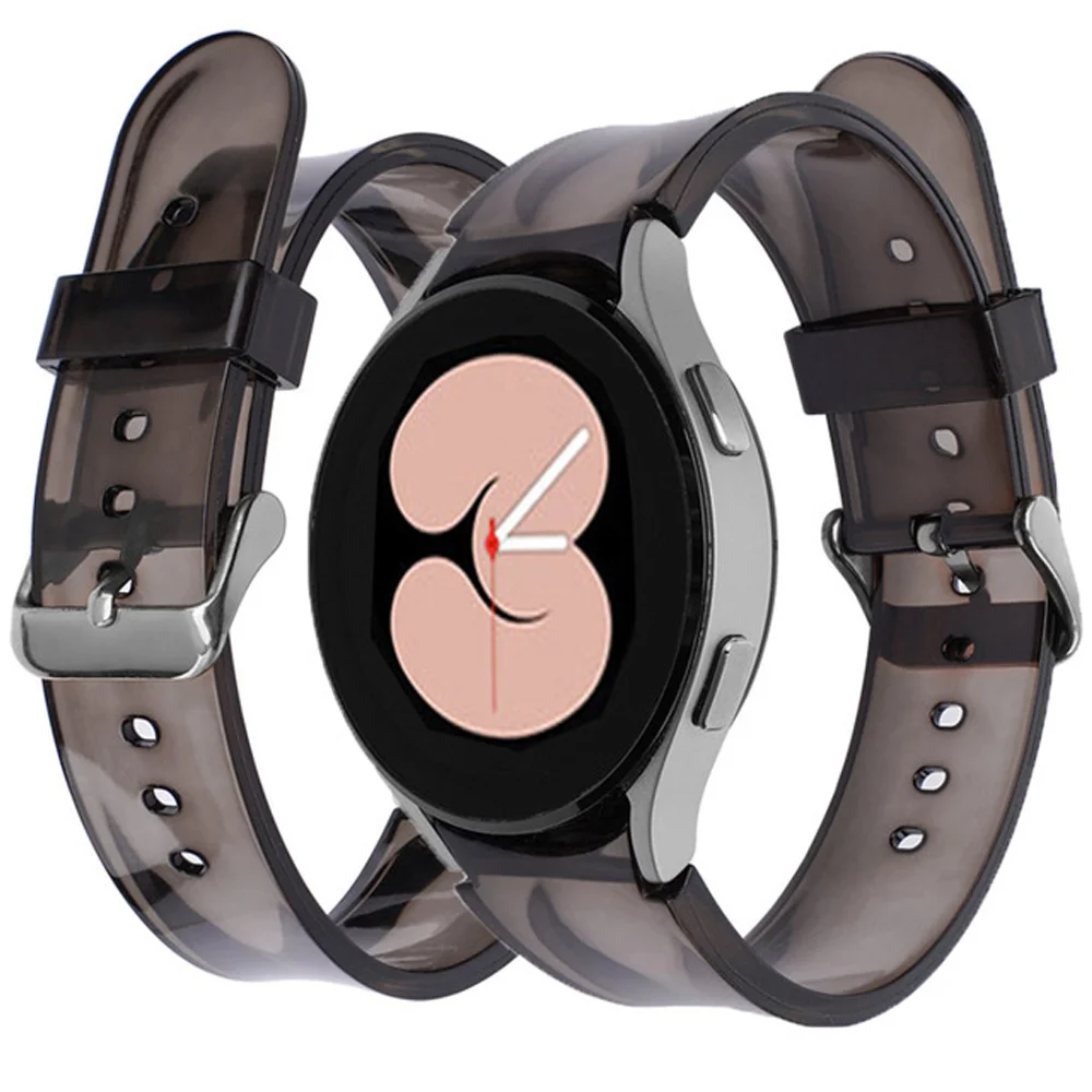 

Ремешок силиконовый прозрачный для Samsung Galaxy Watch 4, браслет без зазора, 46 мм 42 мм 44 мм 40 мм
