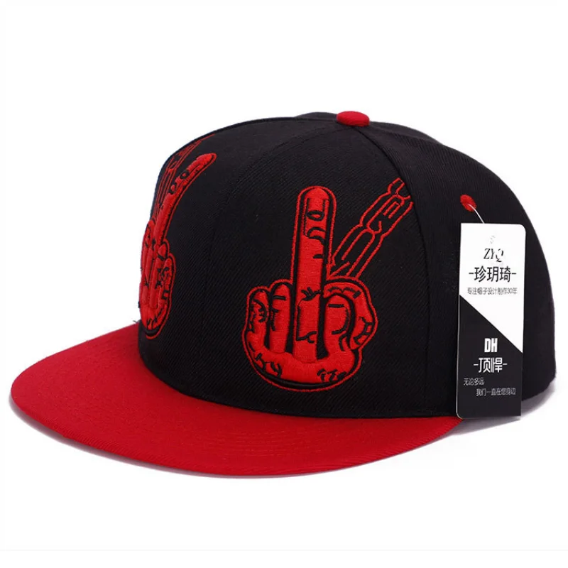 

Бейсболка с жестами среднего пальца, весенняя шапка в стиле хип-хоп с затенением, модные кепки с отскоком, индивидуальные мужские и женские Снэпбэк кепки