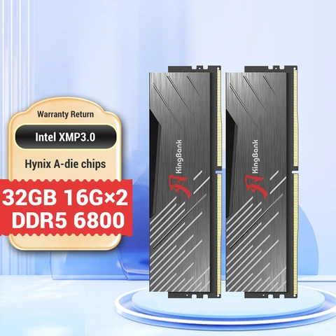 Kingbank Hynix DDR5 8 ГБ 16 ГБ 32 ГБ ОЗУ 6000 МГц 6800 МГц XMP ПК Настольная Память память с поддержкой материнской платы с радиатором