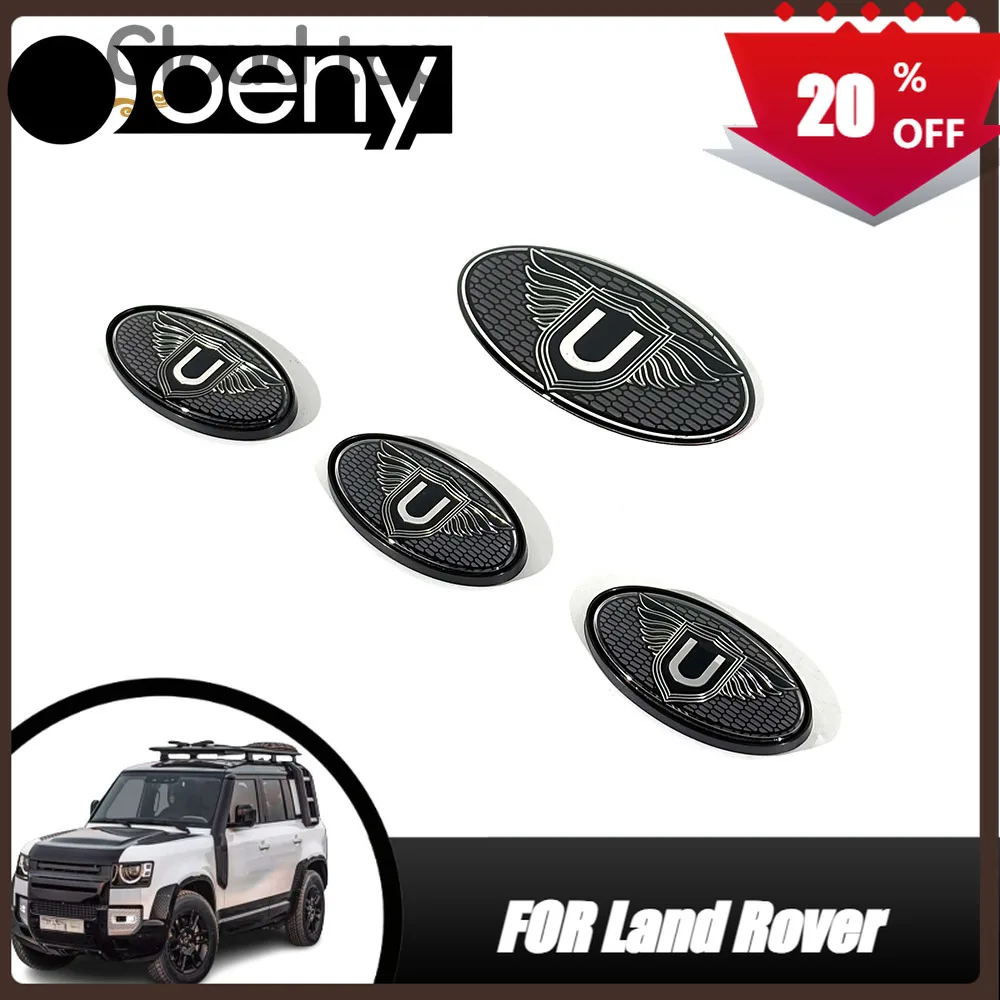 

Подходит для 4 шт. Land Rover Defender 90/110/130, городской значок, значок на переднюю решетку, наклейка на заднюю дверь, 3D значок на боковое окно