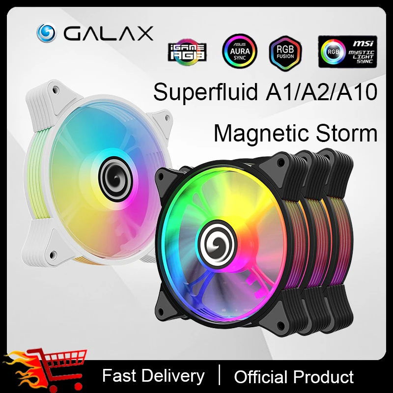 

GALAXY Magnetic Storm B1/B2 черный/белый настольный компьютер для хоста охлаждающий фиксированный свет/ARGB цветной вентилятор 120 мм