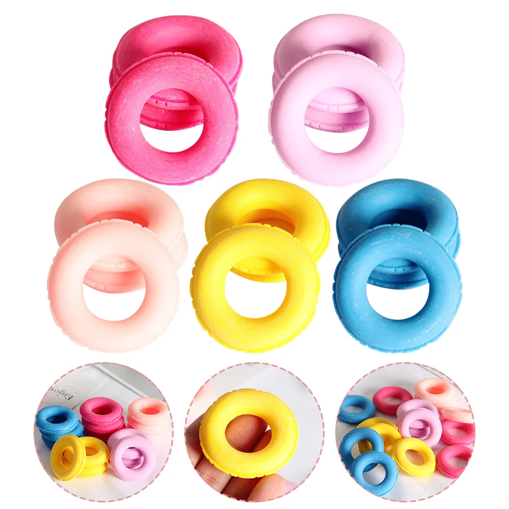 

5 шт. практичные миниатюрные плавательные кольца модели плавательные кольца реквизит украшения для кукольного домика