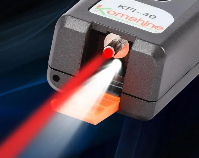 KFI-40 Plastic Optical Fiber Identifier 0.25/0.9/2.0/3.0 Mm Optical Cable Signal Direction Identifier with VFL Red Light 10 MW