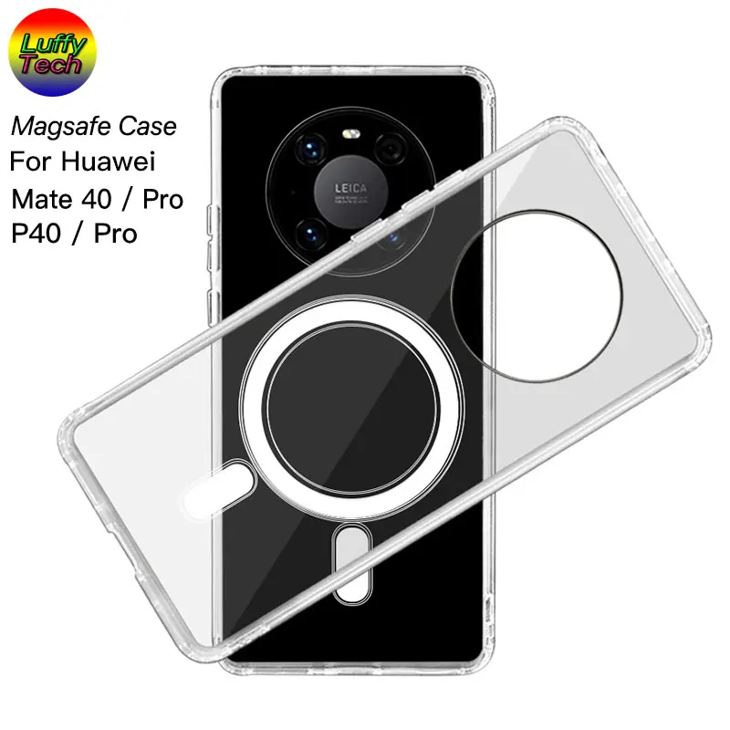

Magnetic Charging Case For Huawei Mate 40 Pro TPU+PC Mobile Phone Magsafe Charger Cover For HUAWEI P40 P40Pro Magnet Back Cover