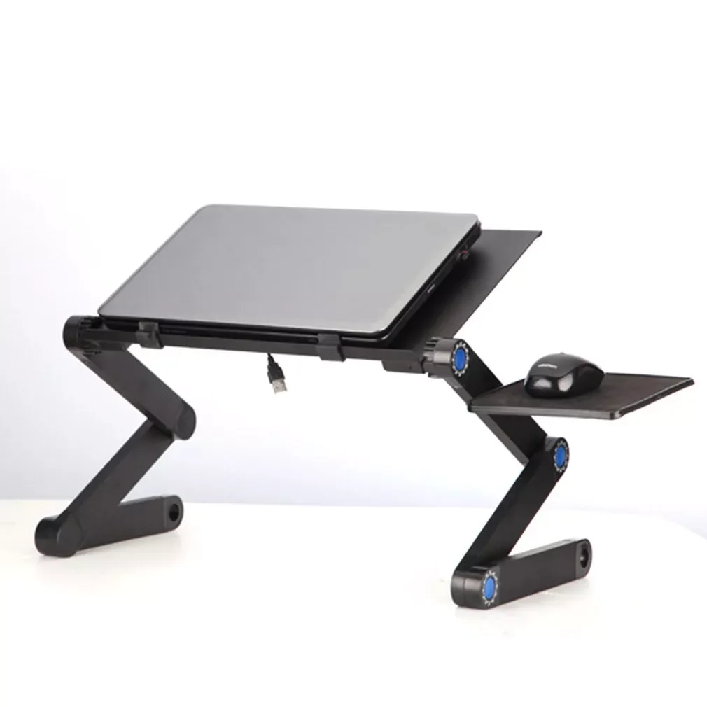 Aluminium Alloy Laptop Desk Folding Portable Laptop Table Notebook Desk Table Stand Bed Sofa Desk Tray Book Holder