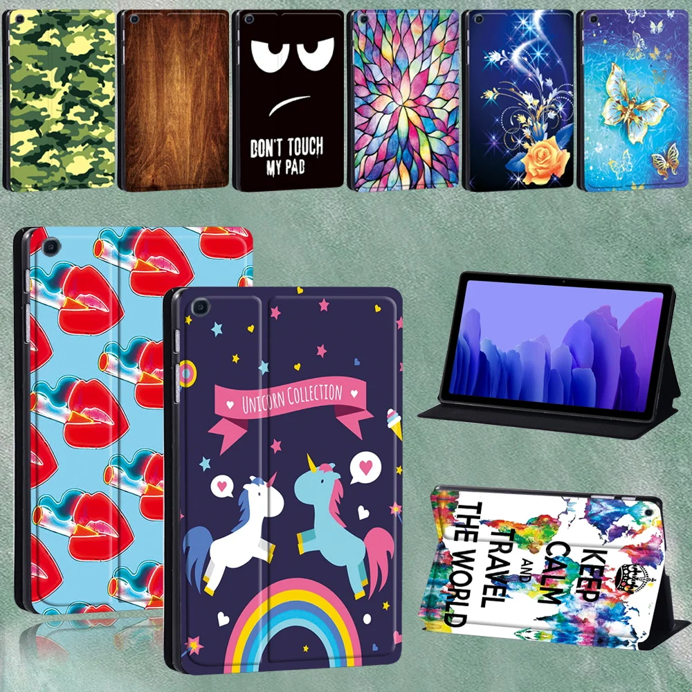 

Чехол для планшета, чехол для планшета Samsung Galaxy Tab A7 2020 SM-T500 10,4 дюйма, чехол-подставка из искусственной кожи PU + Бесплатный стилус