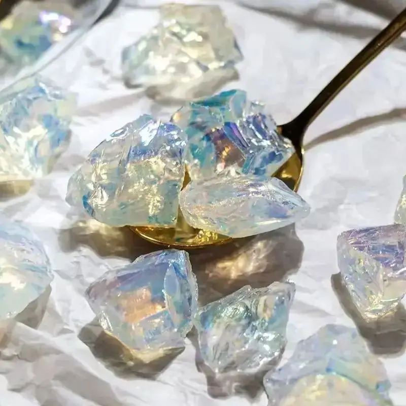 

Радужный опал, оцинкованный кристалл