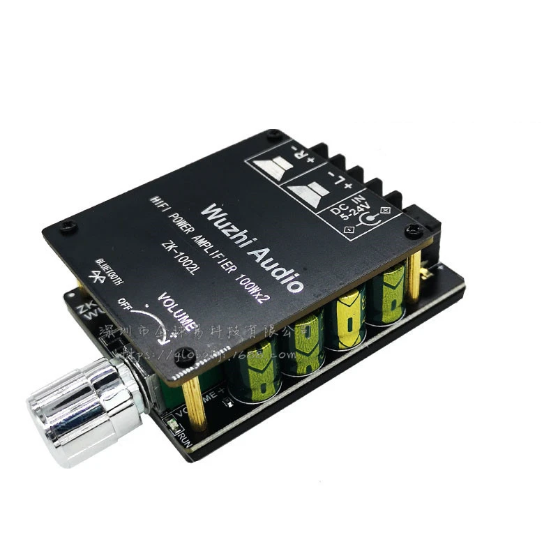 

100W*2 Mini Version 50W80W High Power 5.0 Bluetooth Power Amplifier Board with Knob To Adjust Volume Switch 1002L