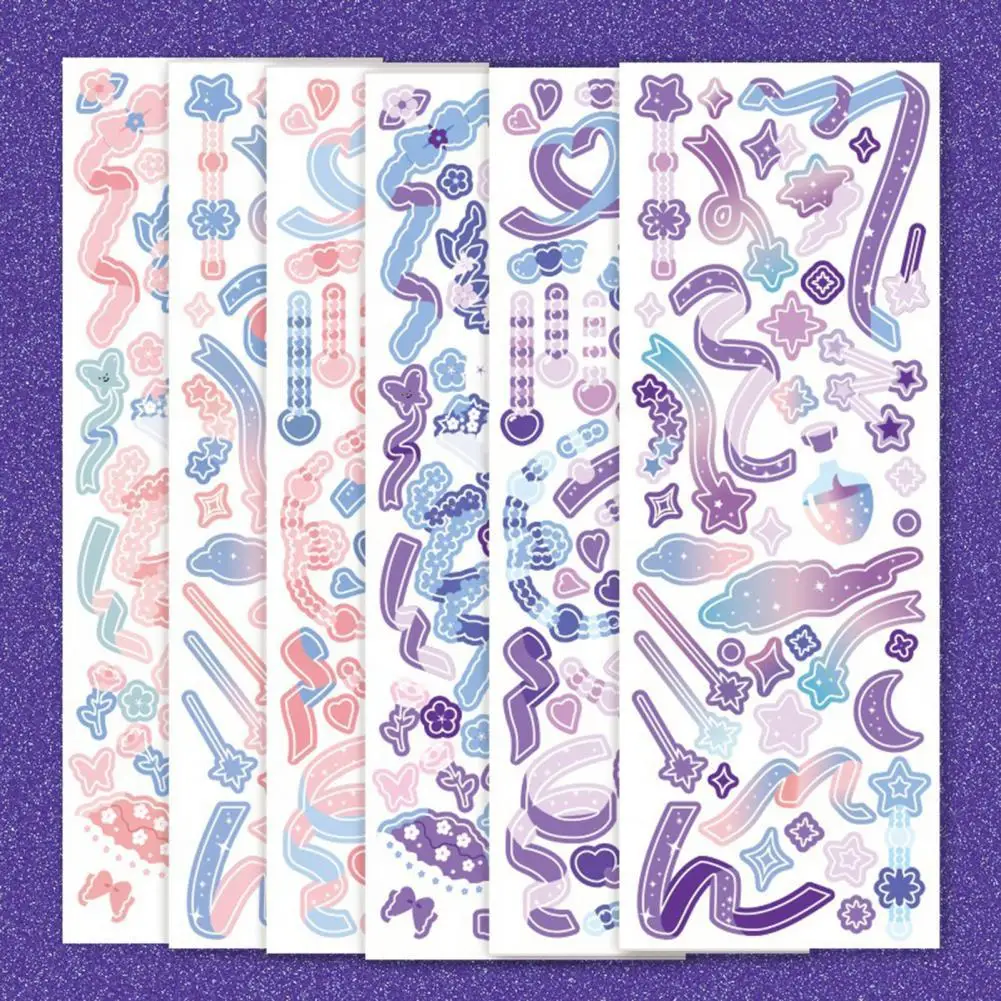 

Useful DIY Sticker Ultra Thin Self-Adhesive Ribbon Sticker Office Accessories Ribbon Sticker for Book Ribbon Sticker