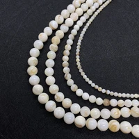 natural shell round beads 3 10mm charming mother of pearl chinese shell fashion jewelry diy necklace earrings bracelet accessory