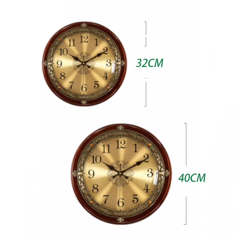 Деревянные настенные часы круглые бесшумные односторонние предметы украшения