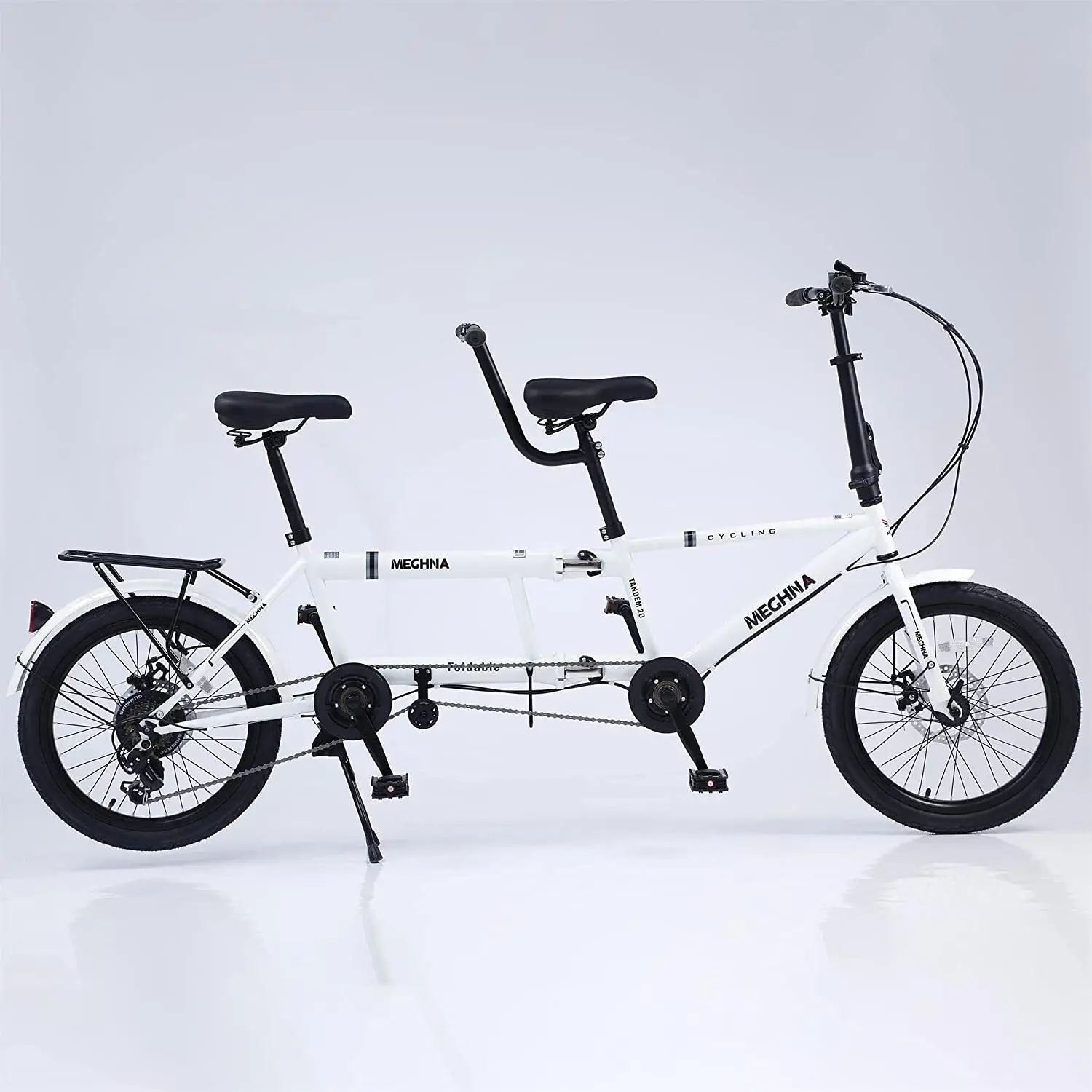 Meghna 20- 26 inches Folding Tandem Bike 3-Seater Shimano 7s
