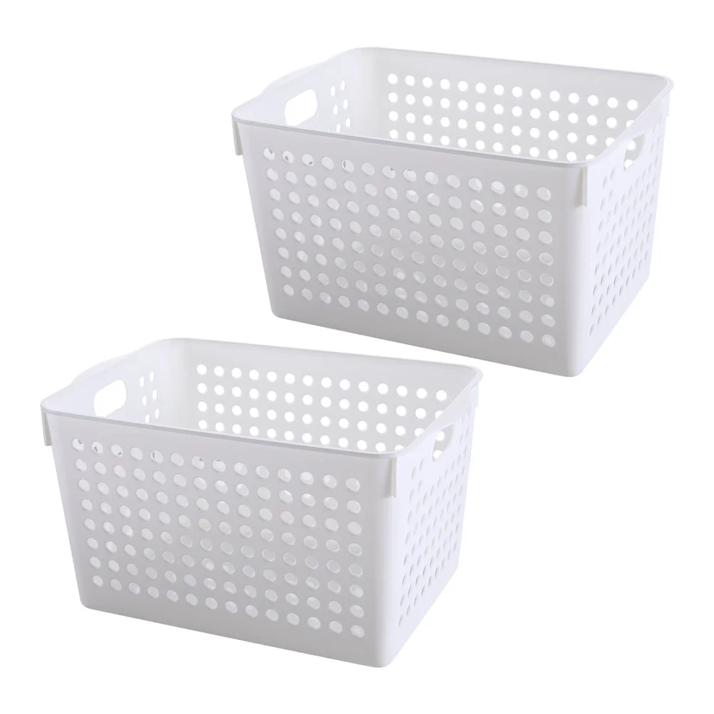 

Storage Basket Office Desktop Holder Organizer Organizing Book Box Containers Makeup Kitchen Bins File Household Container