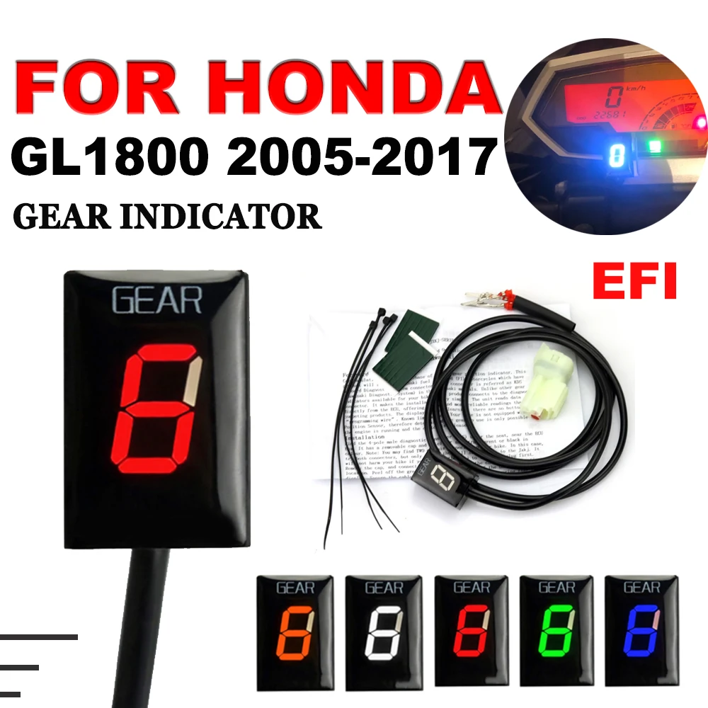 

For Honda GoldWing 1800 GL1800 GL 1800 2005 - 2016 2017 EFI Motorcycle Accessories 1-6 Speed Gear Display Indicator LED Meter
