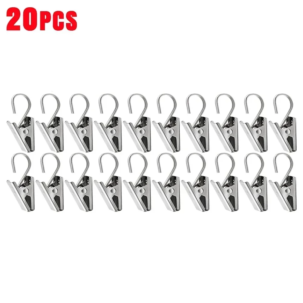 

Зажимы для штор серебристые 10/20/50 штук