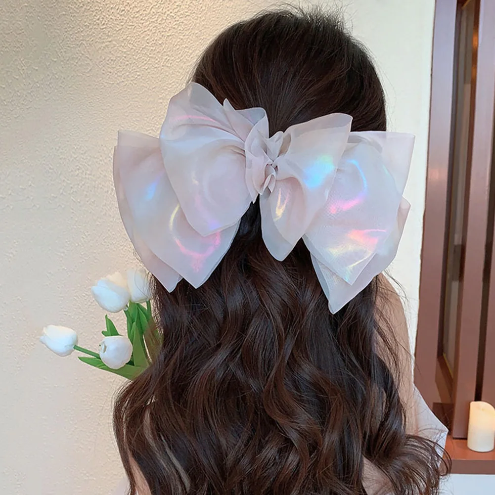 

2023 New Oversized Bow Hairpin Fashion Ribbon Bowknot Hair Accessories Korean Hairclip Solid Big Hair Pins Women Girls Headwear