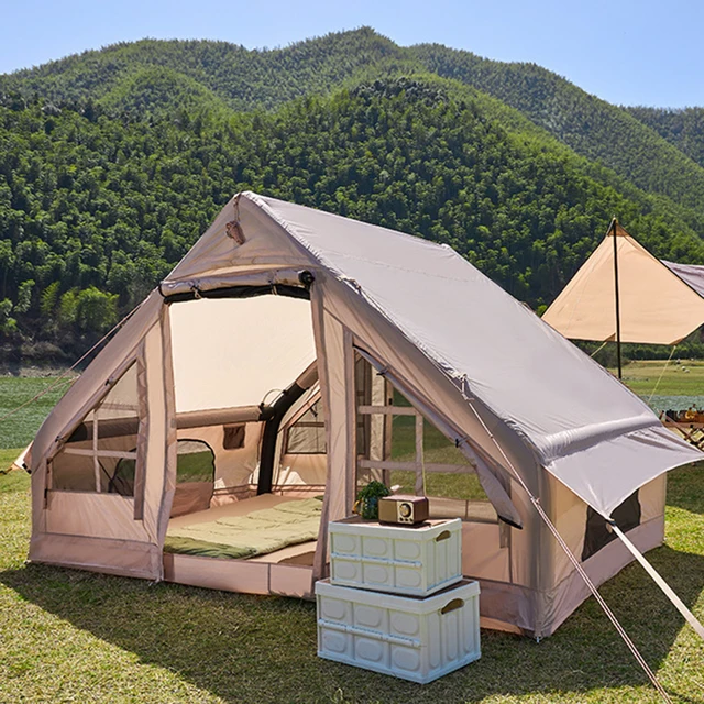 6-12 Square Super Large Family Outdoor Inflatable Tent Hotel B&B Tent Waterproof Inflatable Camping Tent 3