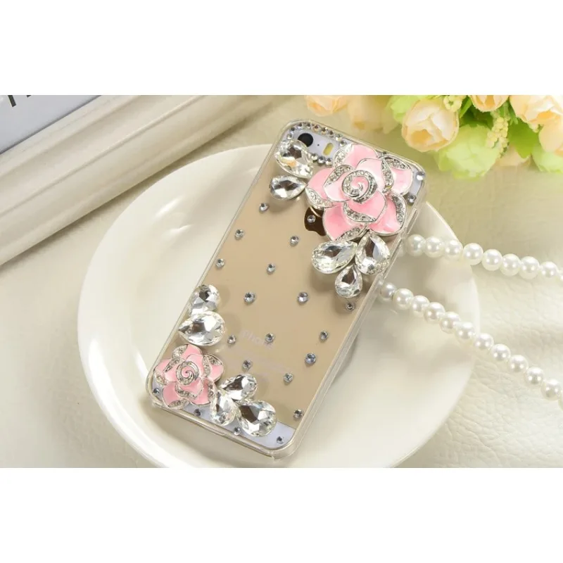 Роскошный блестящий чехол ручной работы с кристаллами для Samsung Galaxy S24 S9 S10 S20 Plus S21 FE