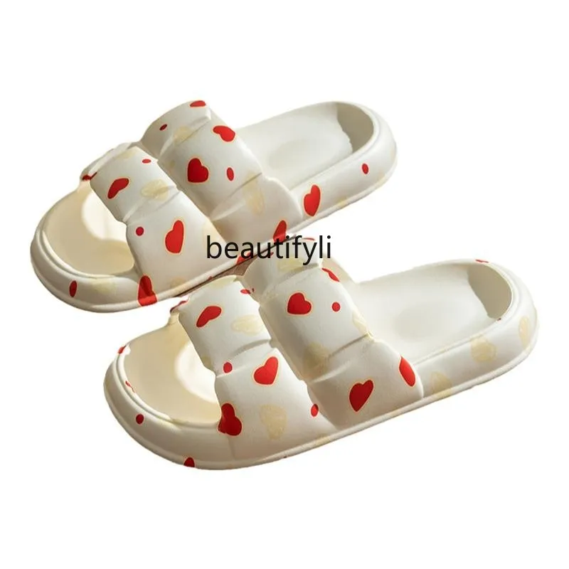 

Шлепанцы yj женские летние для дома, продвинутые сандалии для ванны, бесшумные нескользящие, на платформе