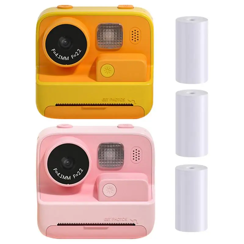 

Photo Digital Camera Kids Instant Print Camera With 3 Rolls Print Paper Thermal Printing Video Camera Gift For Girls Boys Kids