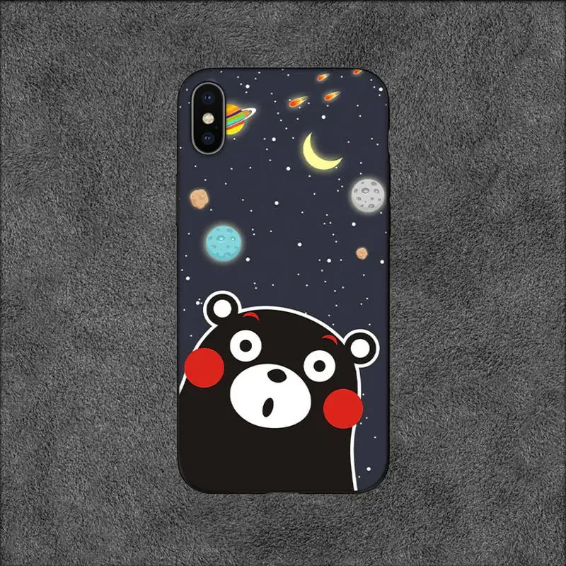 Милый черный чехол Kumamon для телефона iPhone 11 12 Mini 13 14 Pro XS Max X 8 7 6s Plus 5 SE XR - купить по