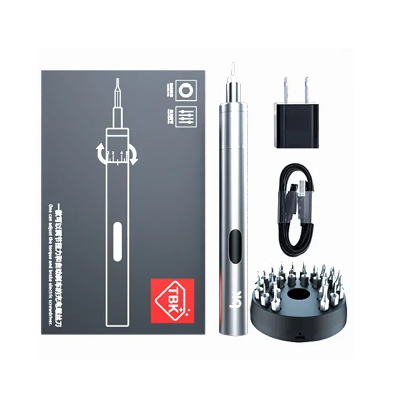 Набор электрических отверток TBK 008, регулируемая Прецизионная отвертка с 24 насадками для разборки мобильных телефонов