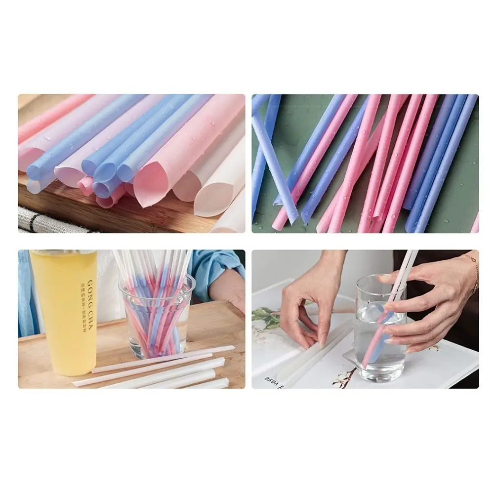 100 шт./упаковка одноразовые соломинки из пла