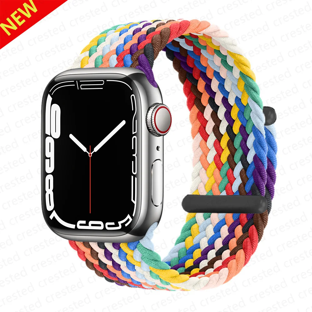 

Нейлоновая петля для Apple Watch ultra band 49 мм 44 мм 40 мм 45 мм 41 мм 38 мм 42 мм, эластичный браслет correa iwatch series 7 se 3 6 8, ремешок