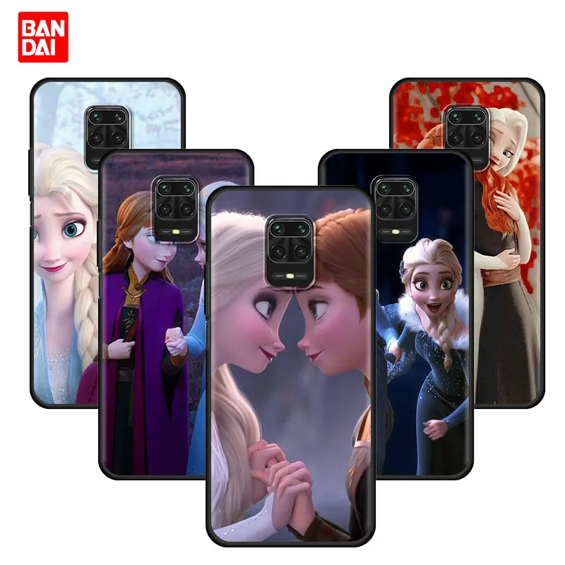 

Cover Case for Redmi Note 9s 9 7 8 8t 8Pro 10 10Pro 11 11t Pro Plus 4G 5G Shell Bag Soft Luxury Funda Elsa Ariel Princess Anime