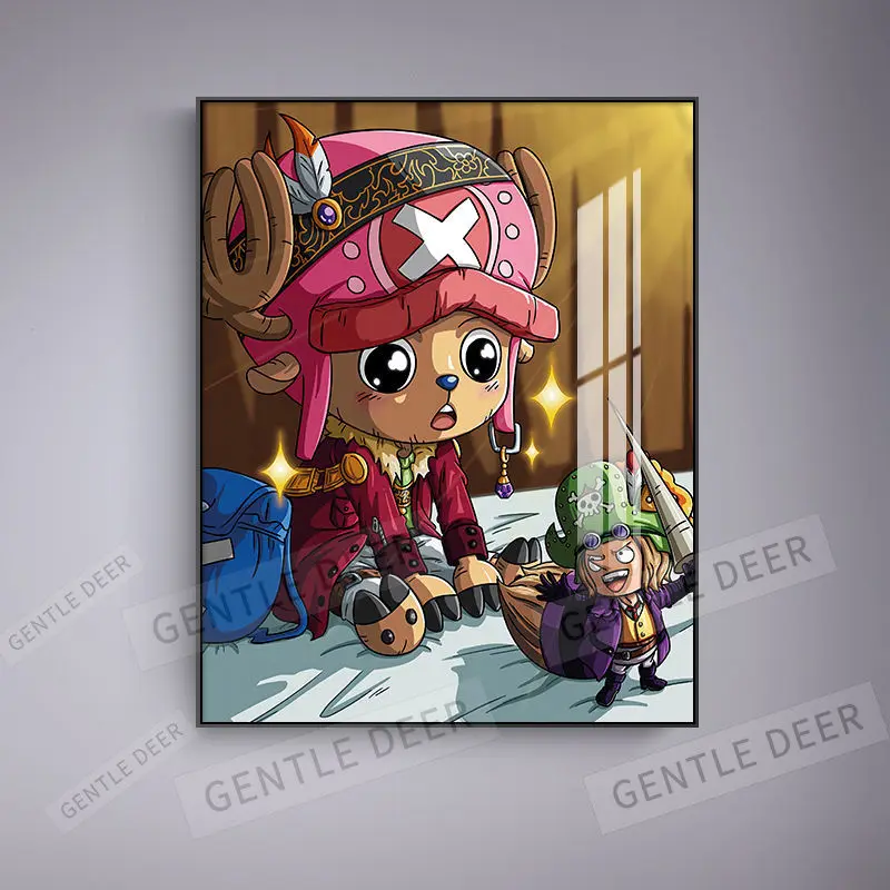 

Cartoon Animation Peripheral Poster Mural Two-Dimensional Background Mural Decoration Living Room One Piece Hanging Painting