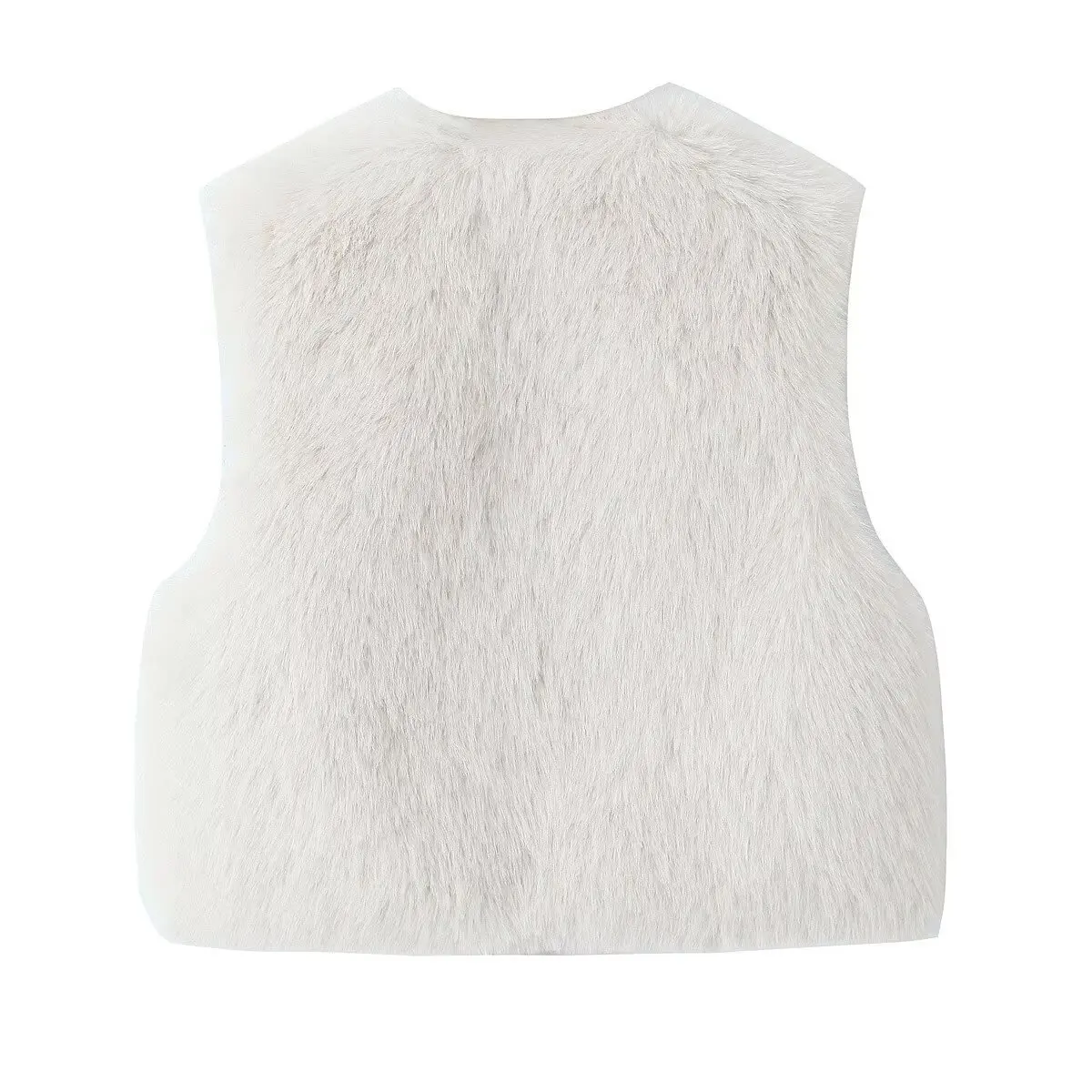 PB &amp ZA женский 2024 осенний новый модный универсальный короткий жилет с эффектом