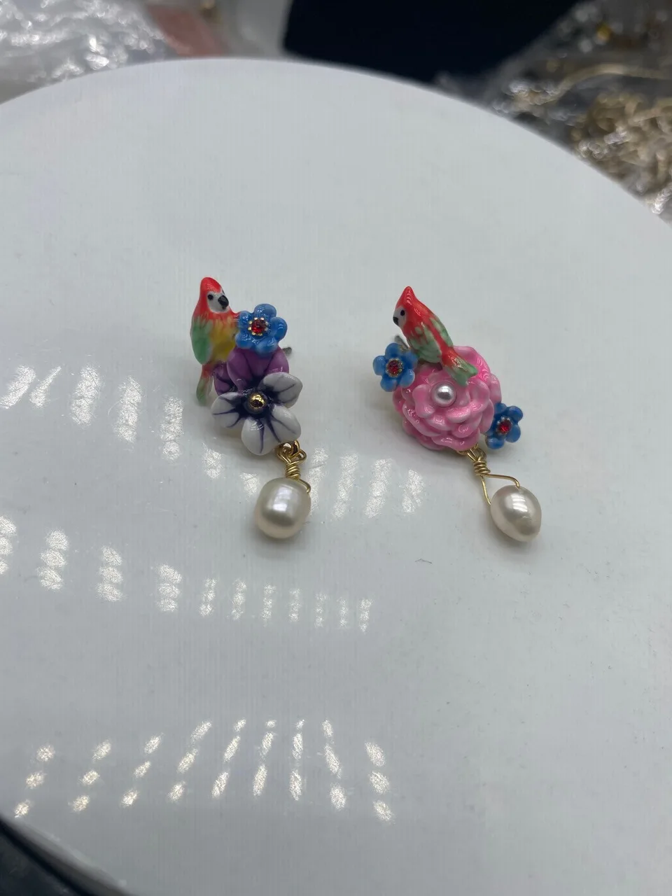 

European and American Foreign Trade Franc Color Fashion Bird Series Earrings