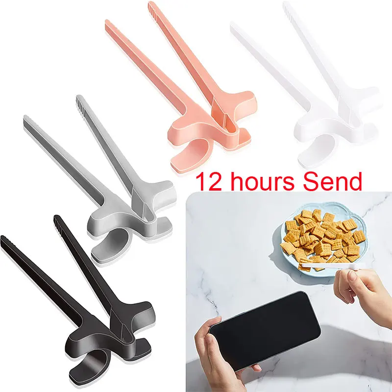 4pc Finger Chopsticks Game Player Snack Chopstick Holder Plastic Game Finger Sets Game Controller Training Learning Chopsticks