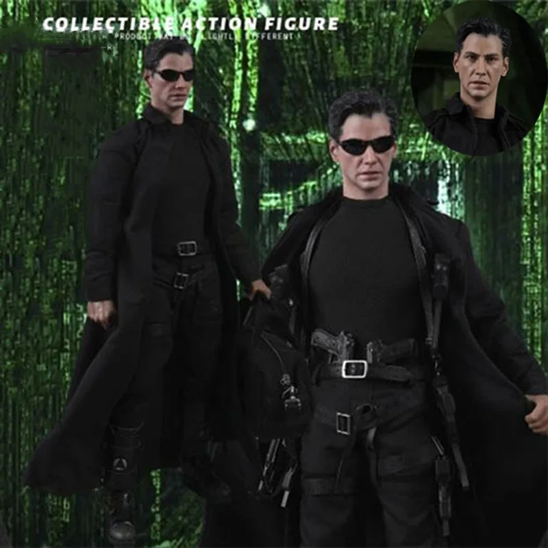 

Fish Bonetoys Fb-Z002 1/6 Men Soldier Neo Keanu Reeves Gothic Hacker Engineer Full Set 12 Inches Action Figure Model Collectible