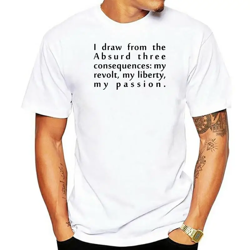 

Мужская футболка с коротким рукавом, я рисую от Альберта камуса, вдохновляющая цитата, женская футболка, футболки, топы