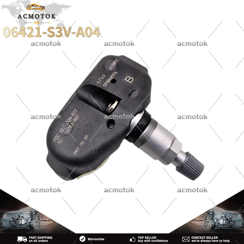 OEM 06421-S3V-A04,06421-S3V-A03,06421-S3V-A02 датчик давления в шинах TPMS 315 МГц для Honda Ridgeline, Pilot / Acura MDX RL TL