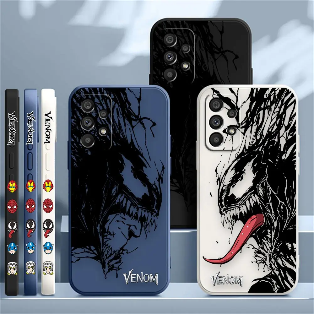 

Marvel Venom Black Comics Case For Samsung Galaxy M62 M53 M52 M51 M33 M31 M30 M21 M20 M10 Note 20 10 9 8 Ultra Plus Lite Cover