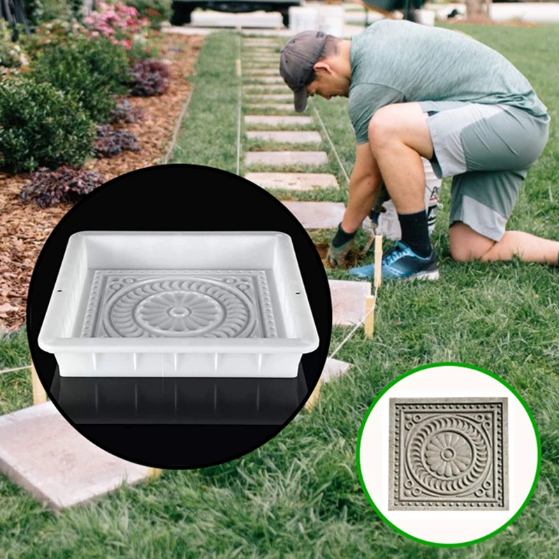 

Beautiful Petal Cement Mold DIY Walkway Stepping Stones Cement Paving Mould For Garden Road Courtyard