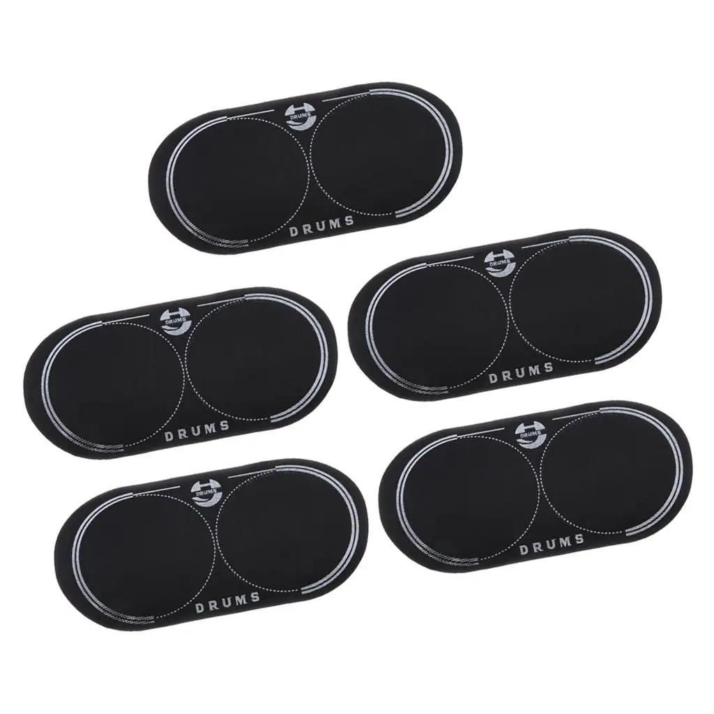 5 патчей для двойного бас-барабана ударных аксессуаров барабанных головок