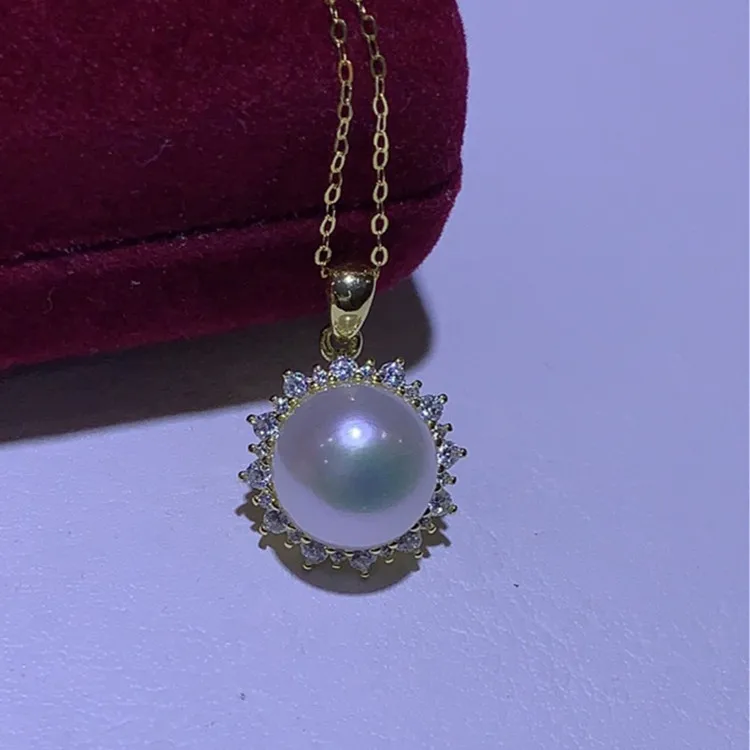 

Подвеска из серебра 925 пробы с пресноводным жемчугом, 10-11 мм, без цепочки, Прямая продажа с фабрики