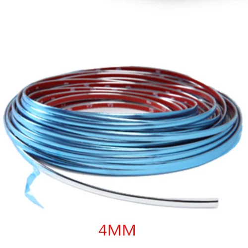 

3 м * 4 мм хромированная накладка для стайлинга, защитная полоса для края двери автомобиля, защита от царапин