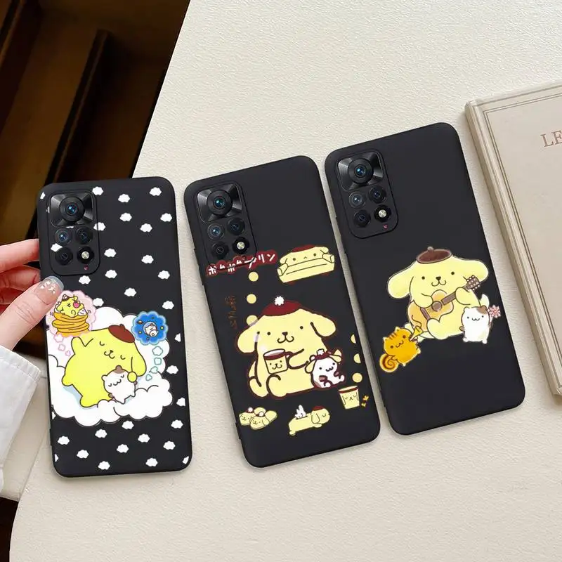 

Sanrio Pudding Dog Phone Case For Redmi Note 11E 11S 11 10 9 Pro 9A K20 K30 K40 Soft Silicone Cover