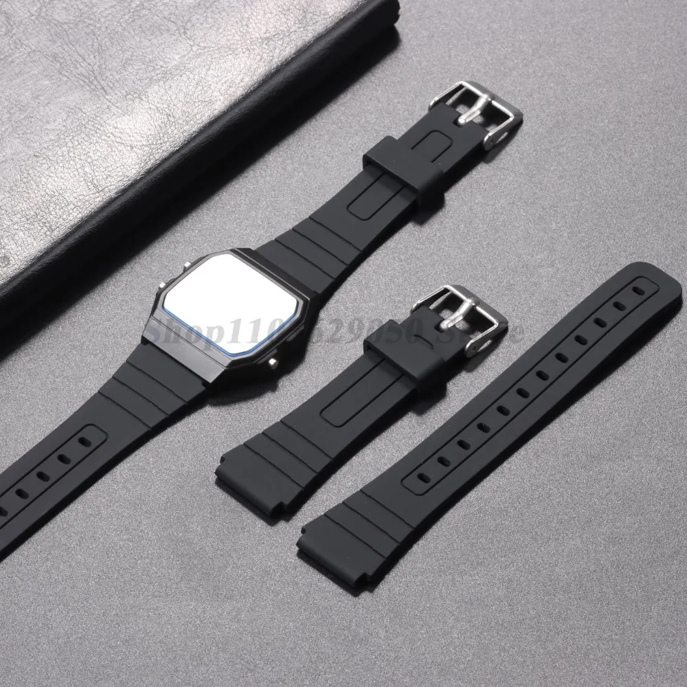 Силиконовый ремешок для часов Casio 18 мм